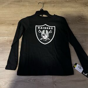 NFL Las Vegas Raiders Kids Black Long Sleeve Tee